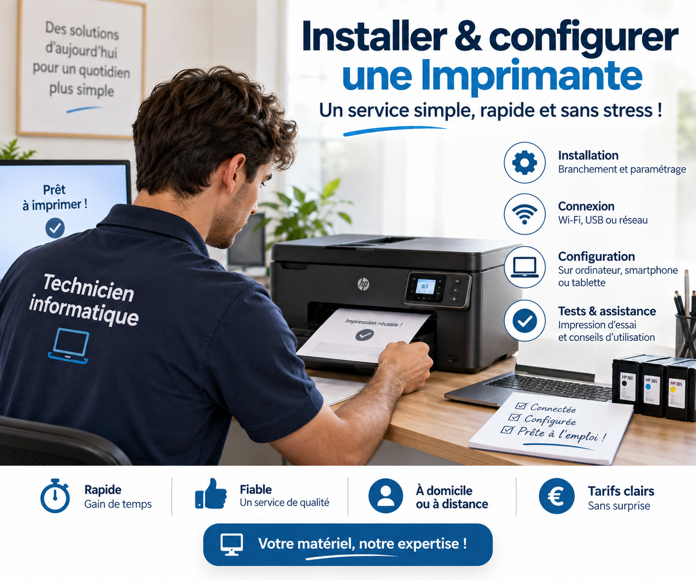 Installer & configurer une Imprimante presjob